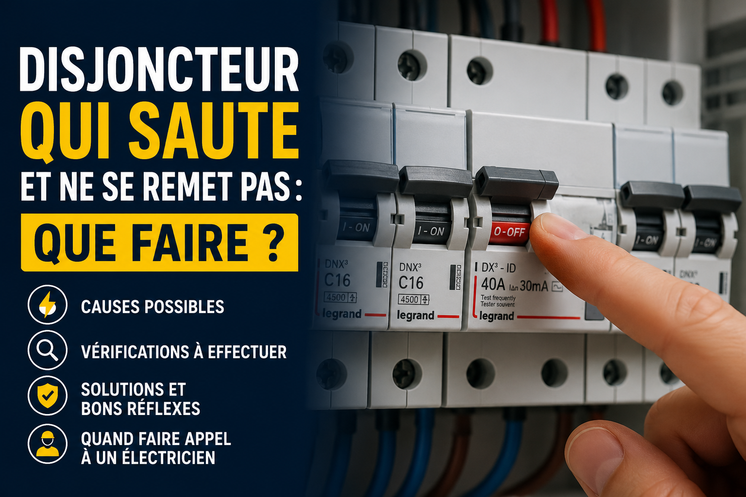Disjoncteur qui saute et ne se remet pas : que faire ?